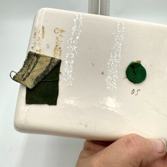 Sascha Brastoff Vanity Fair Very Large Retcangular Ash Tray - Pink Roses - Picture 8 of 12